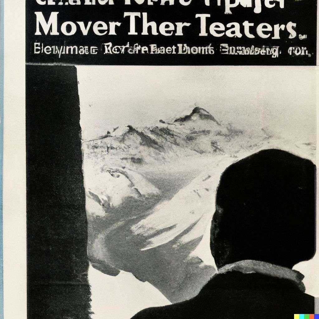 someone gazing at Mount Everest, front page of The New York Times, 1960
